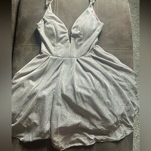 Beautiful light pink, sparkly, glitter,cocktail dress.Only worn once+pockets too